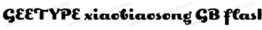 GEETYPE xiaobiaosong GB flash字体转换
